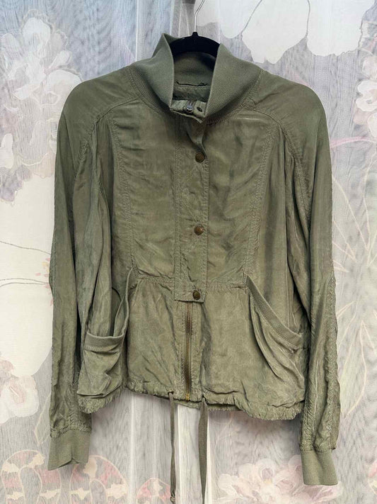 Marrakech Zip Up Cowl Lightweight Size Medium Olive Jacket