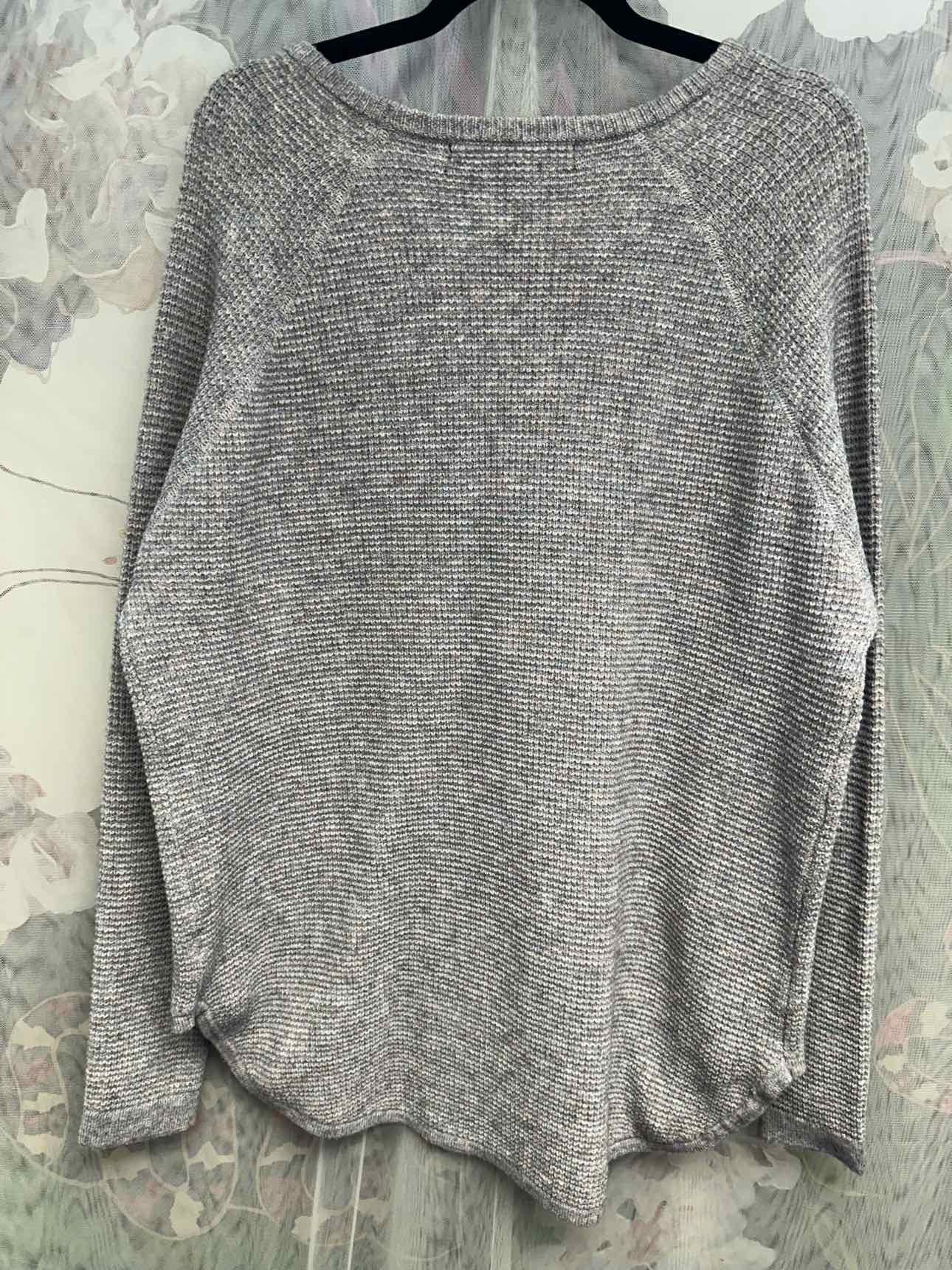 Wantable NEW NWT Thumbhole Sweater Pullover Waffle Knit Size XL Grey Top