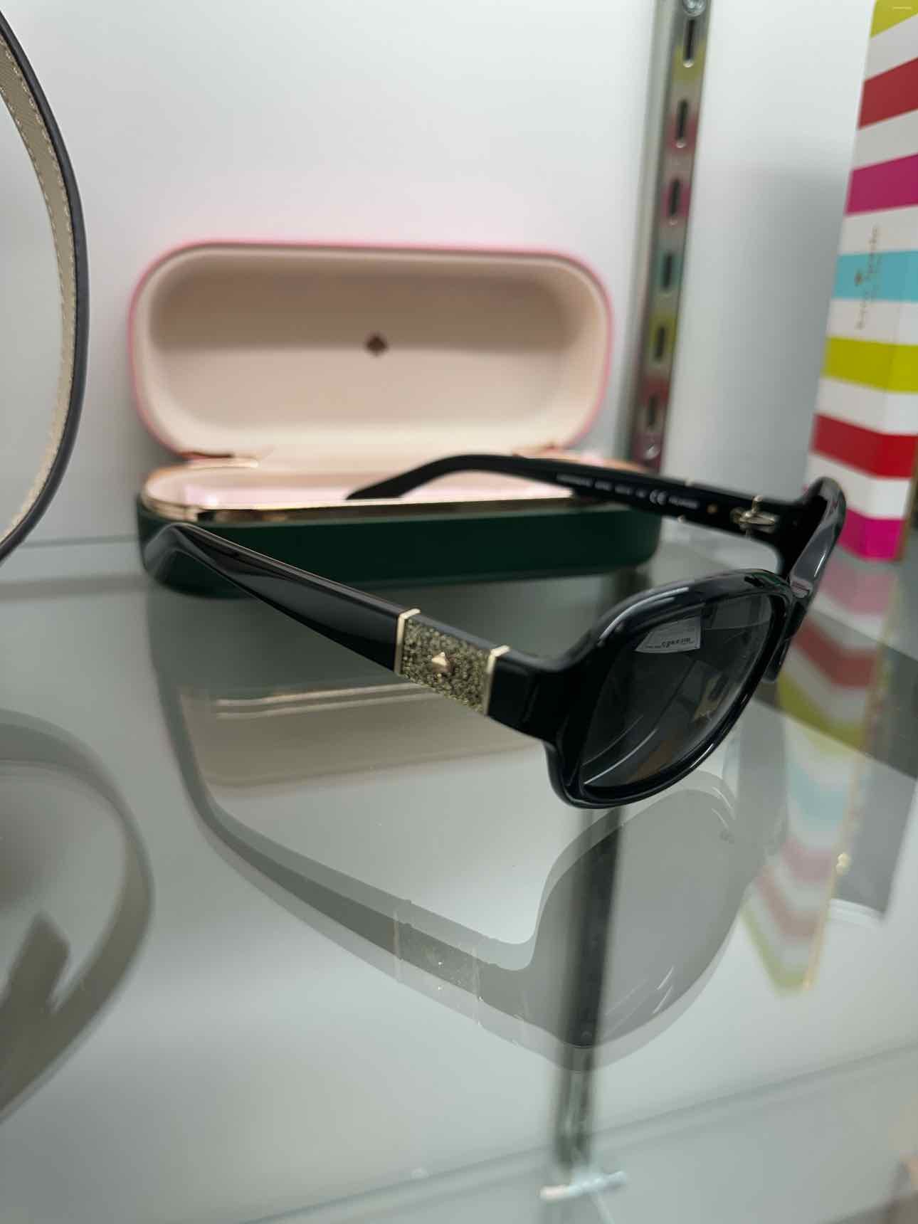 Kate Spade Cheyenne Polarized Black Soft Rectangle Sunglasses NEW