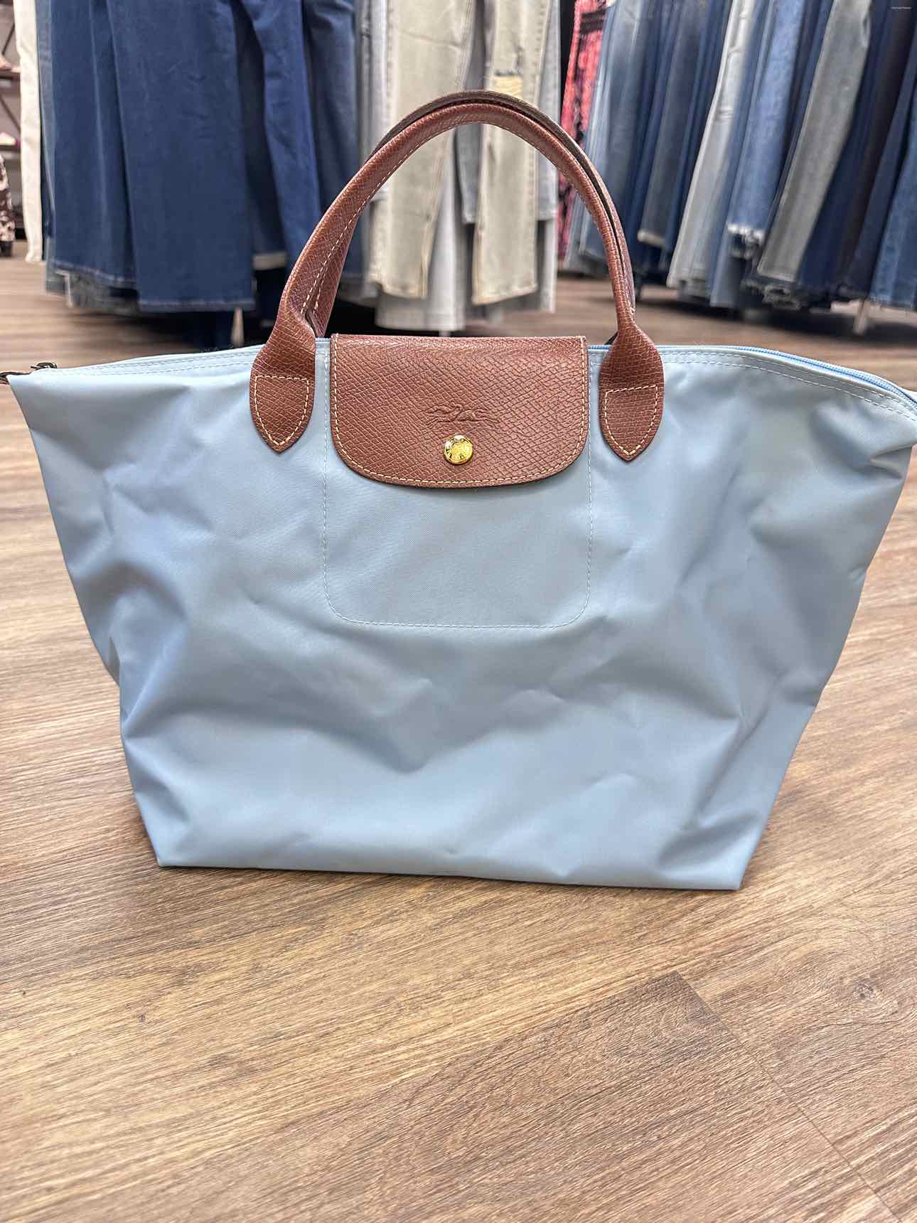 Longchamp Le Pilage Nylon Tote Bag Light blue Handbags