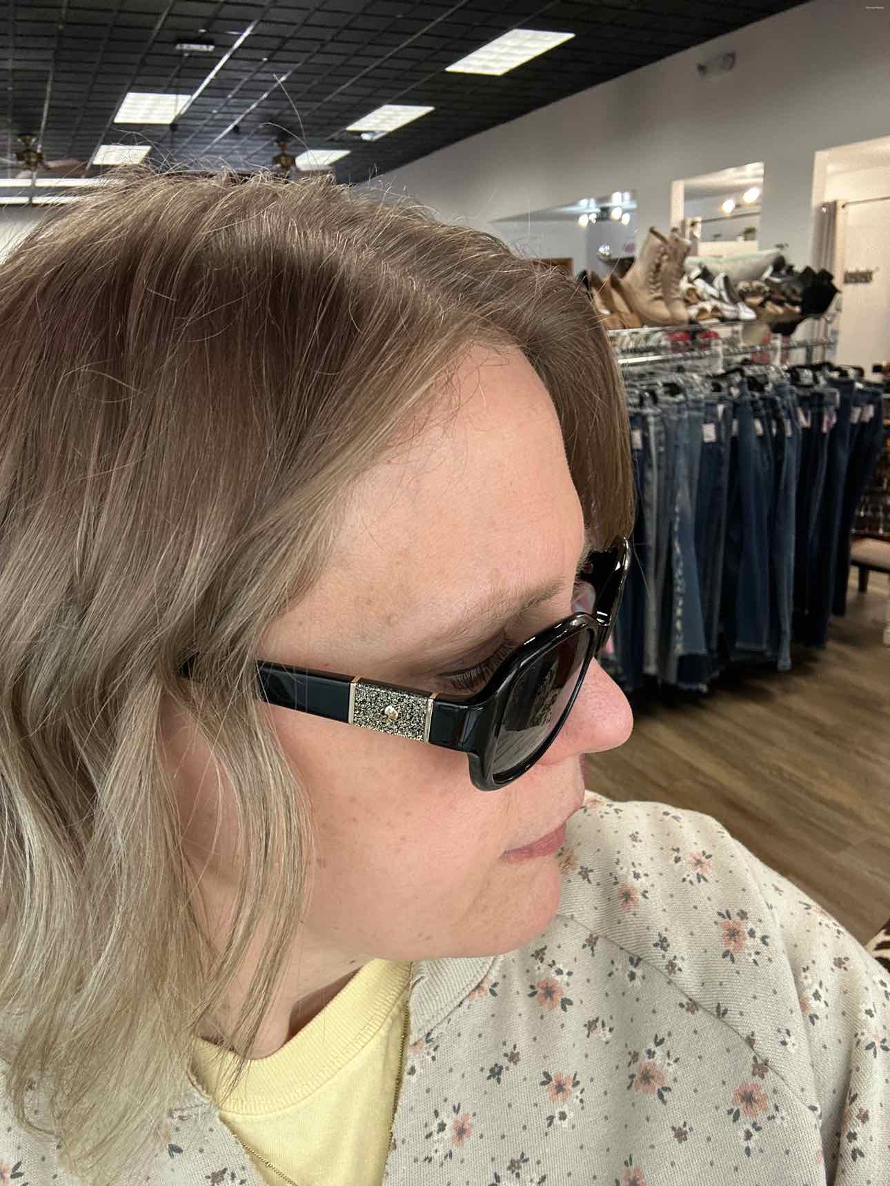 Kate Spade Cheyenne Polarized Black Soft Rectangle Sunglasses NEW
