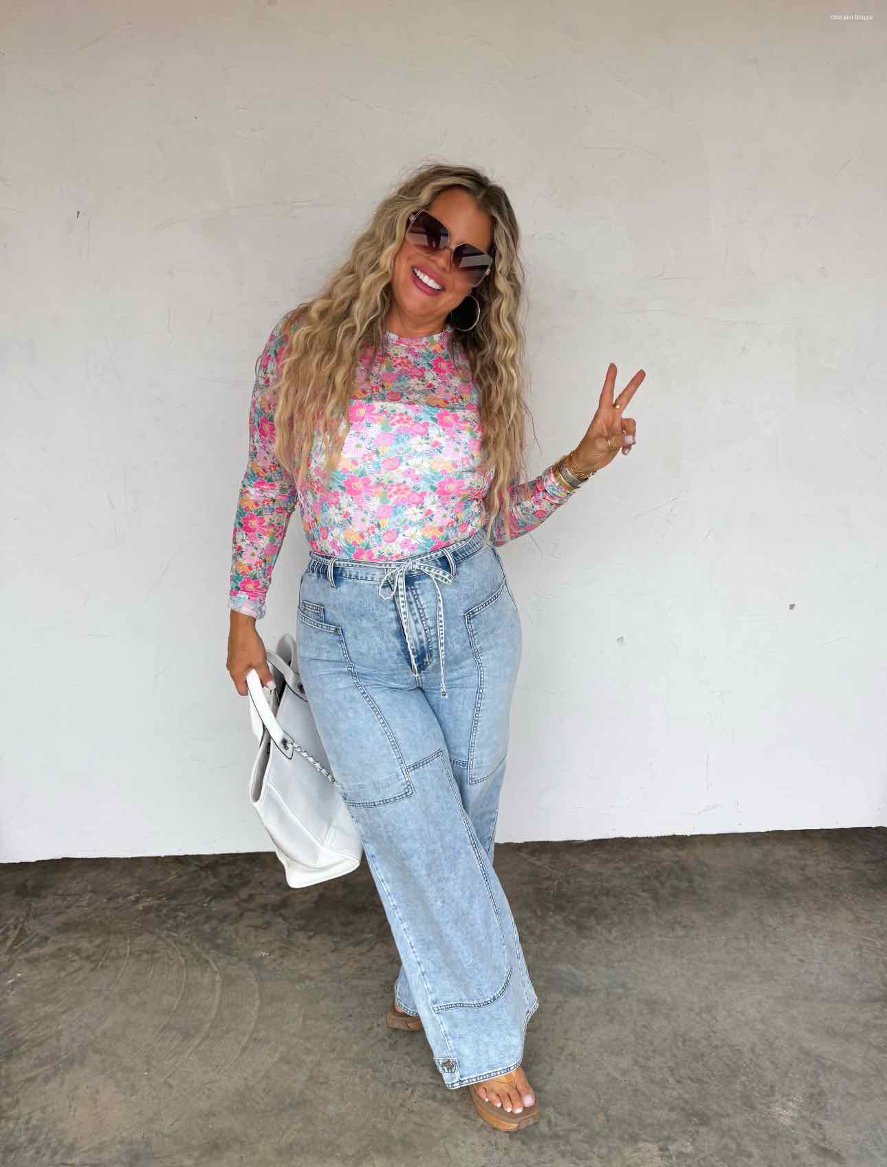 Spring Dress It Up Mesh Long Sleeve Top