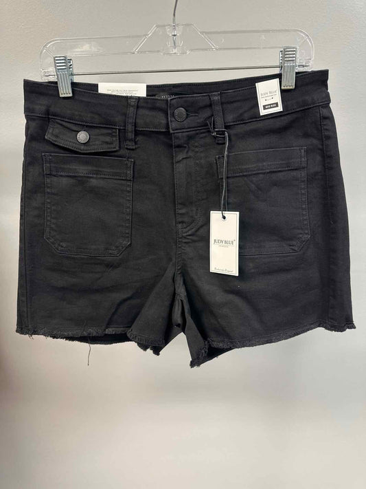 Judy Blue Cargo Patch Pocket Denim Black Shorts