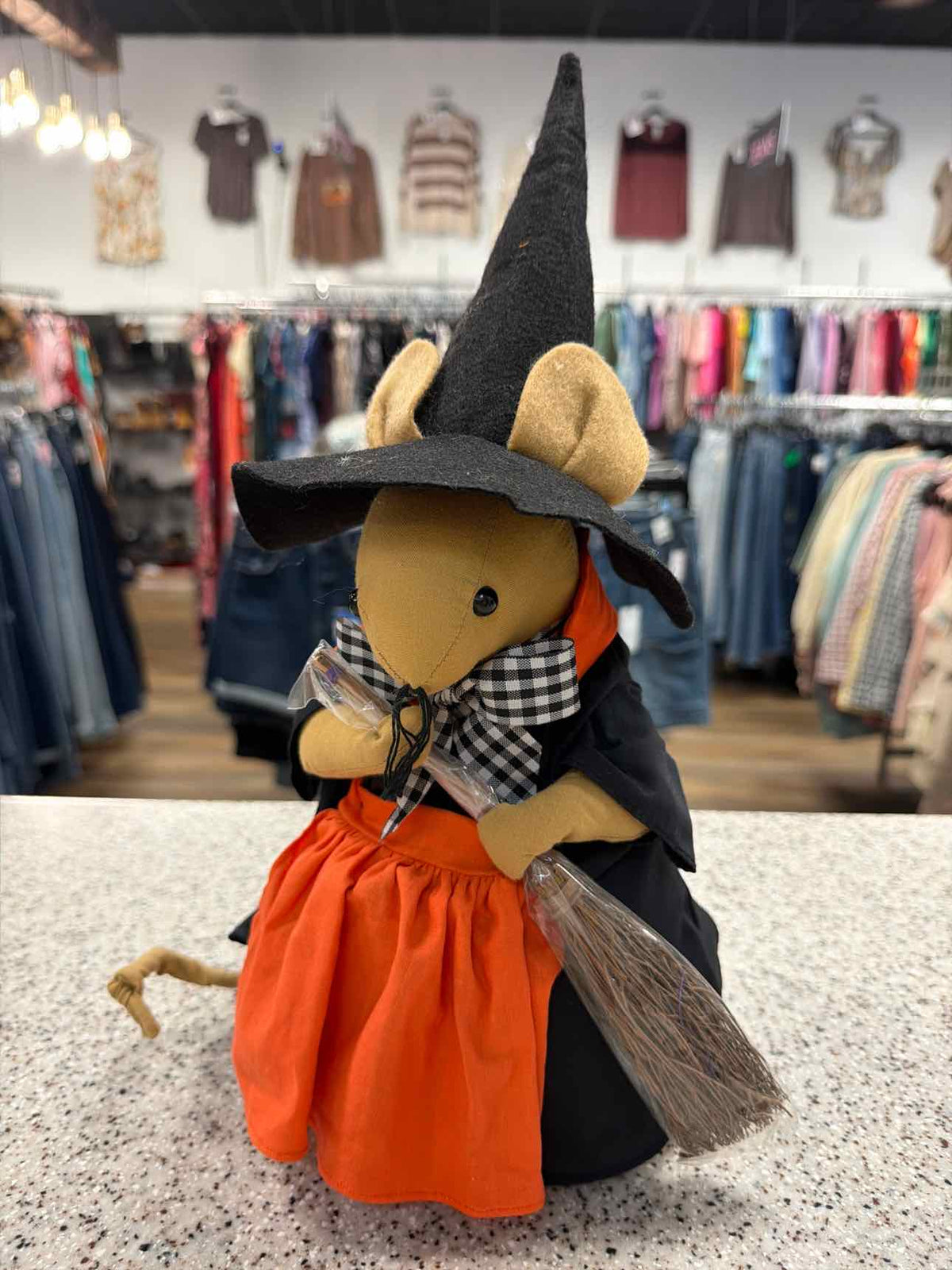 Witch Mouse Fall Harvest Home Decor Household NWOT