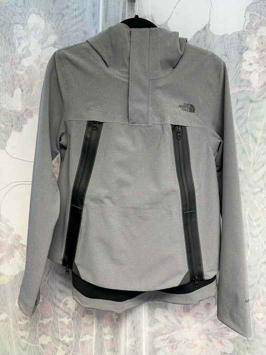 The North Face Apex Flex Pullover Rain Coat Hooded Size Small Grey Jacket