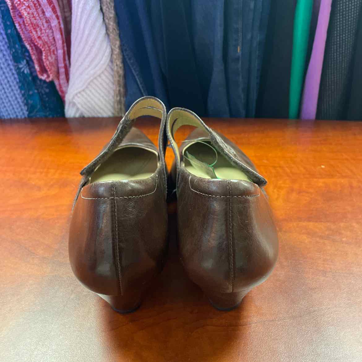 Kumfs Ziera Mary Jane Dark Brown Leather Shoes Size 11