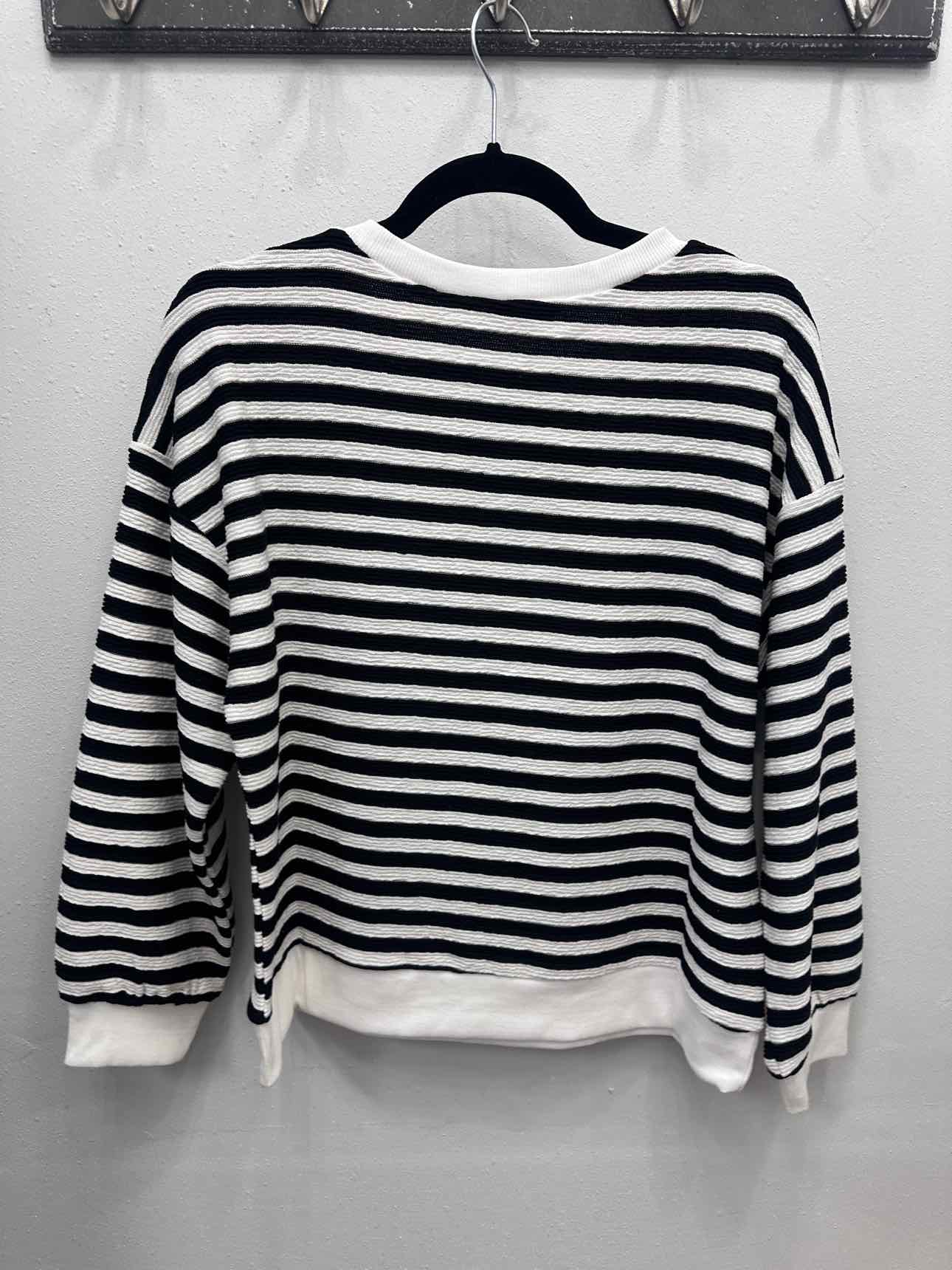 Zenana Textured Striped Long Sleeve Top