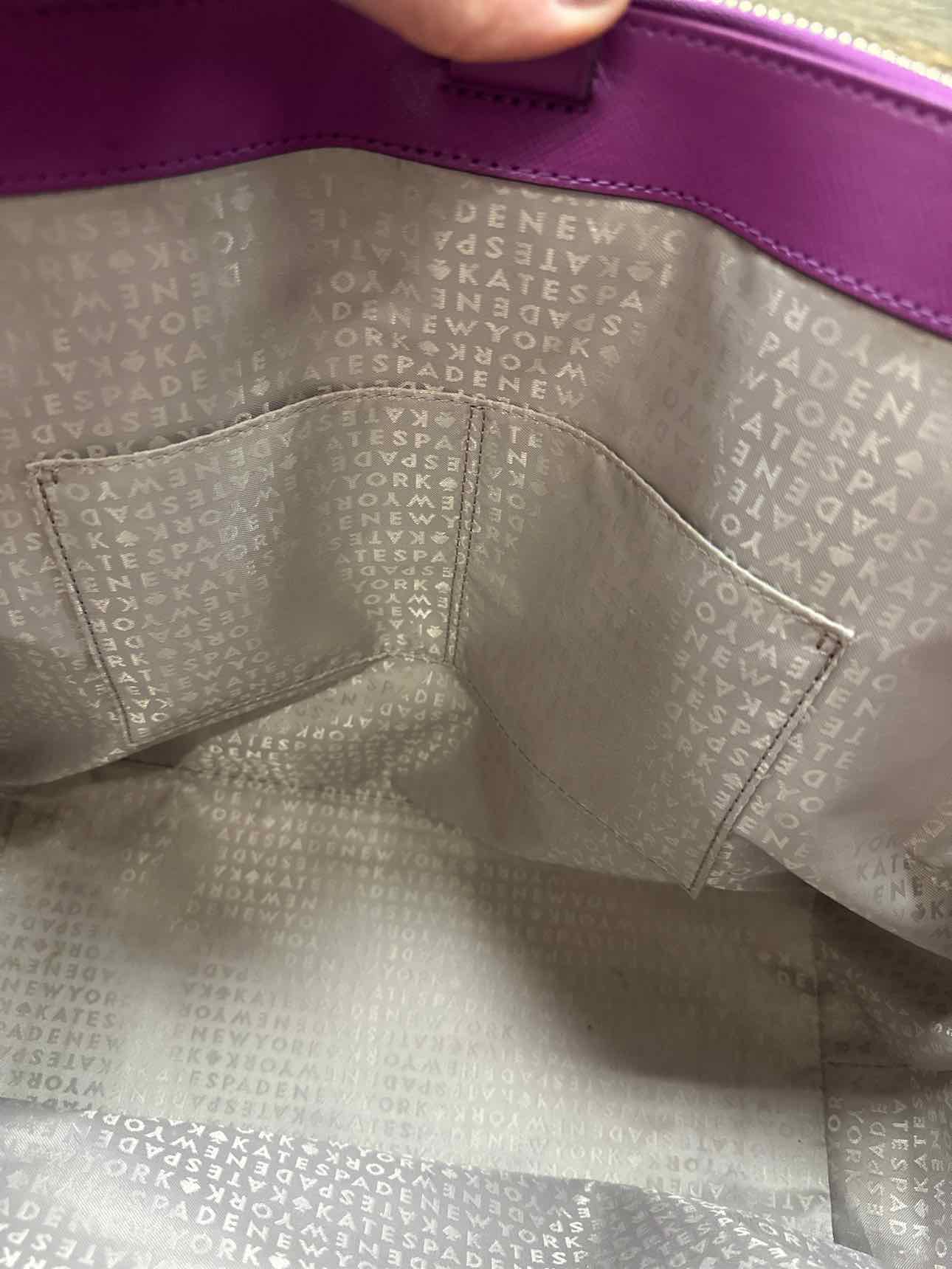 Kate Spade Newbury Lane Briar Saffiano Leather Tote Purple Handbag