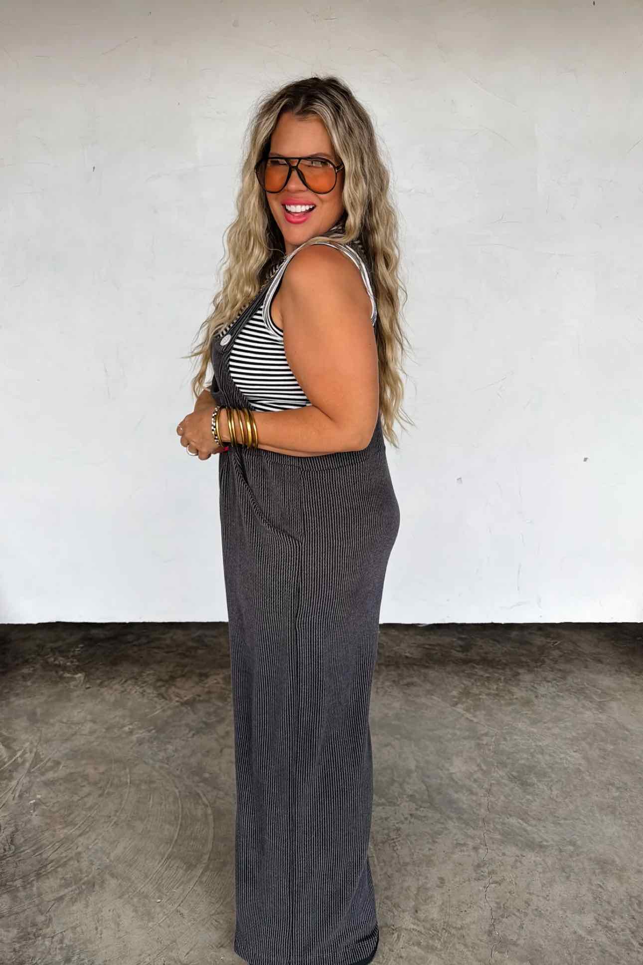 Blakeley Karli Boho Ribbed Overalls