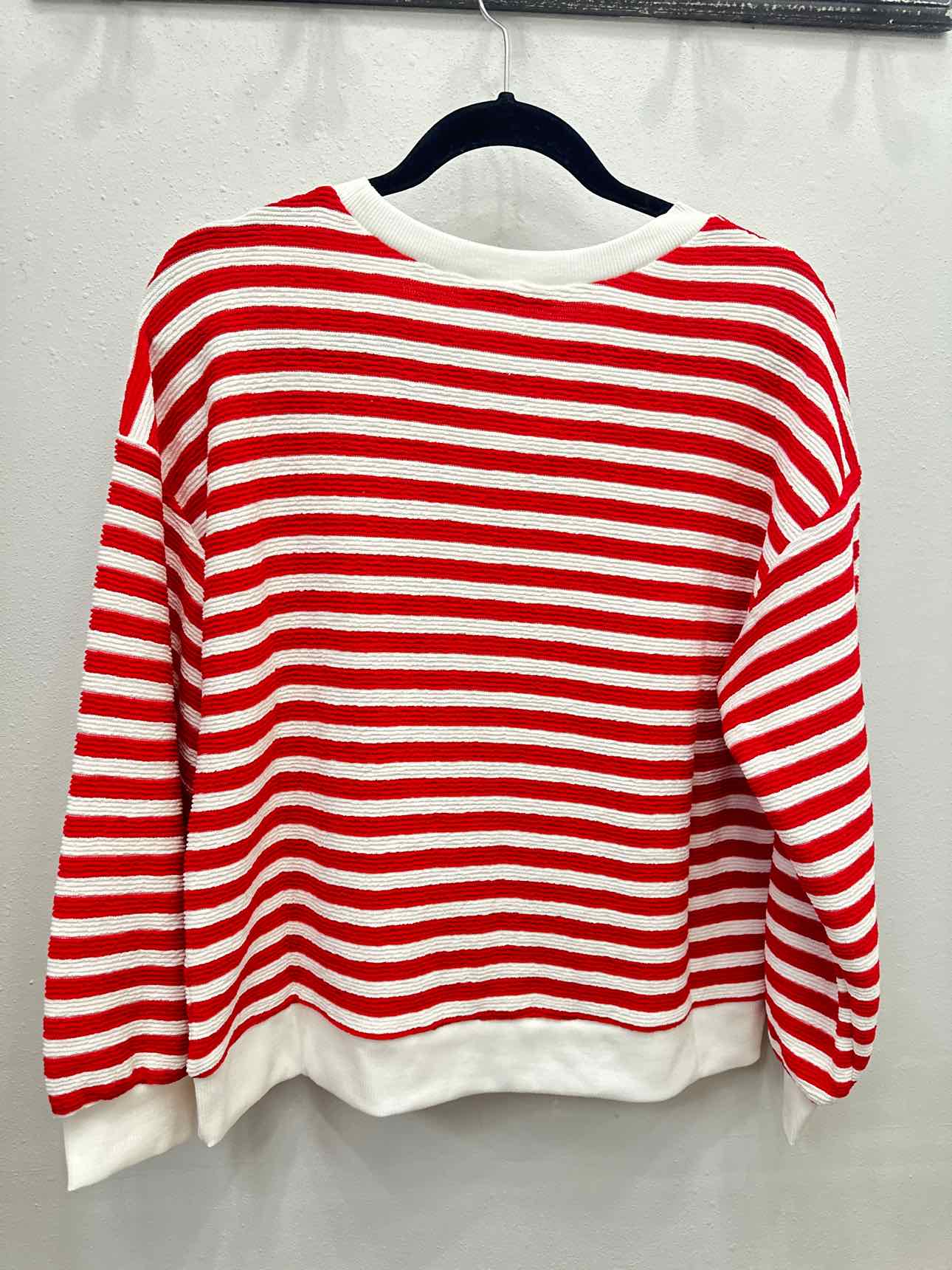 Zenana Textured Striped Long Sleeve Top