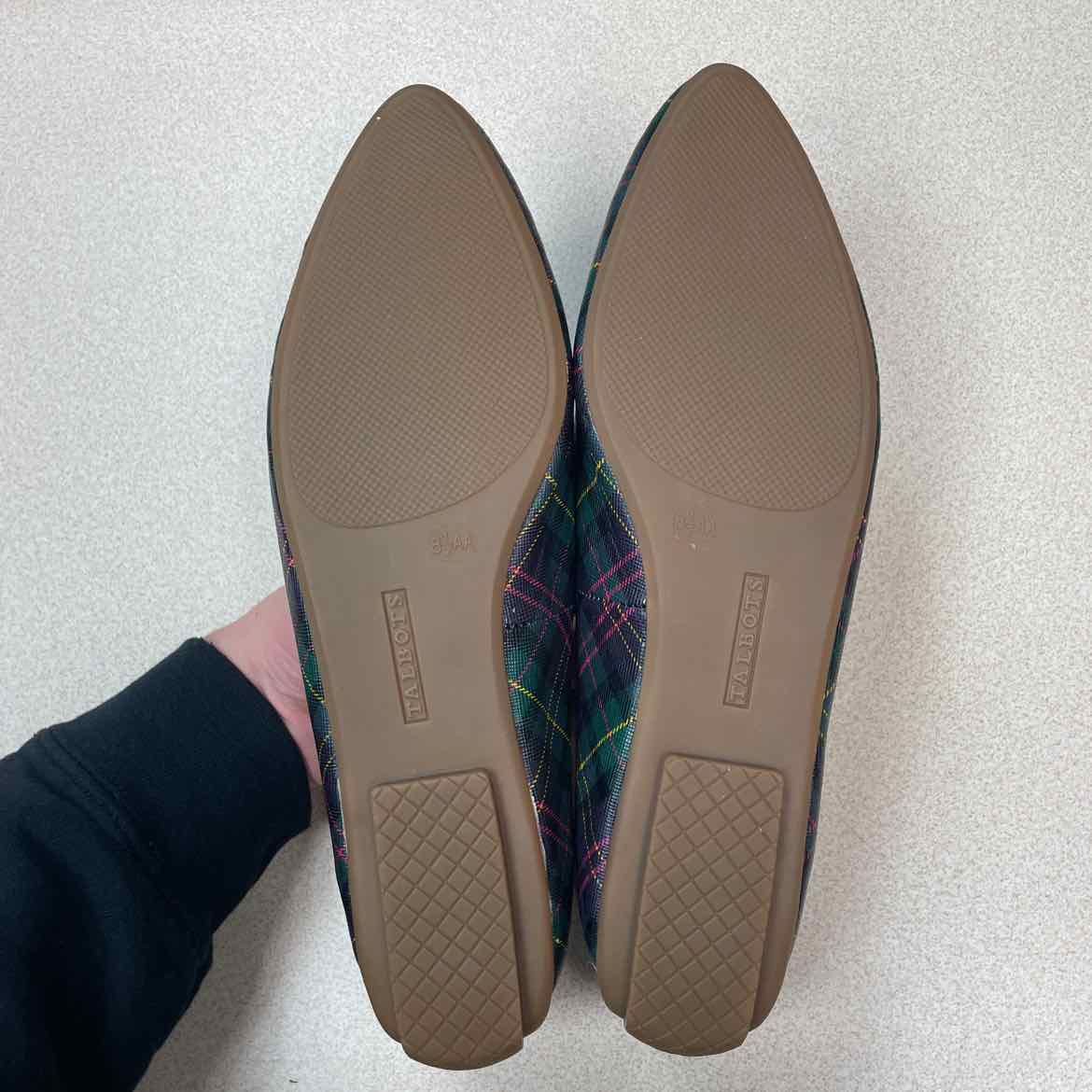 Talbots Francesca Tie Tassel Driving Moccasins Tartan Plaid Size 8 1/2