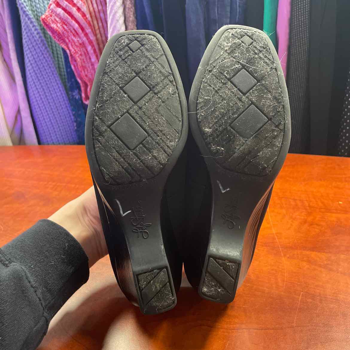 A New Day Reese Quilted Slip-On Black Sneakers Size 6 1/2