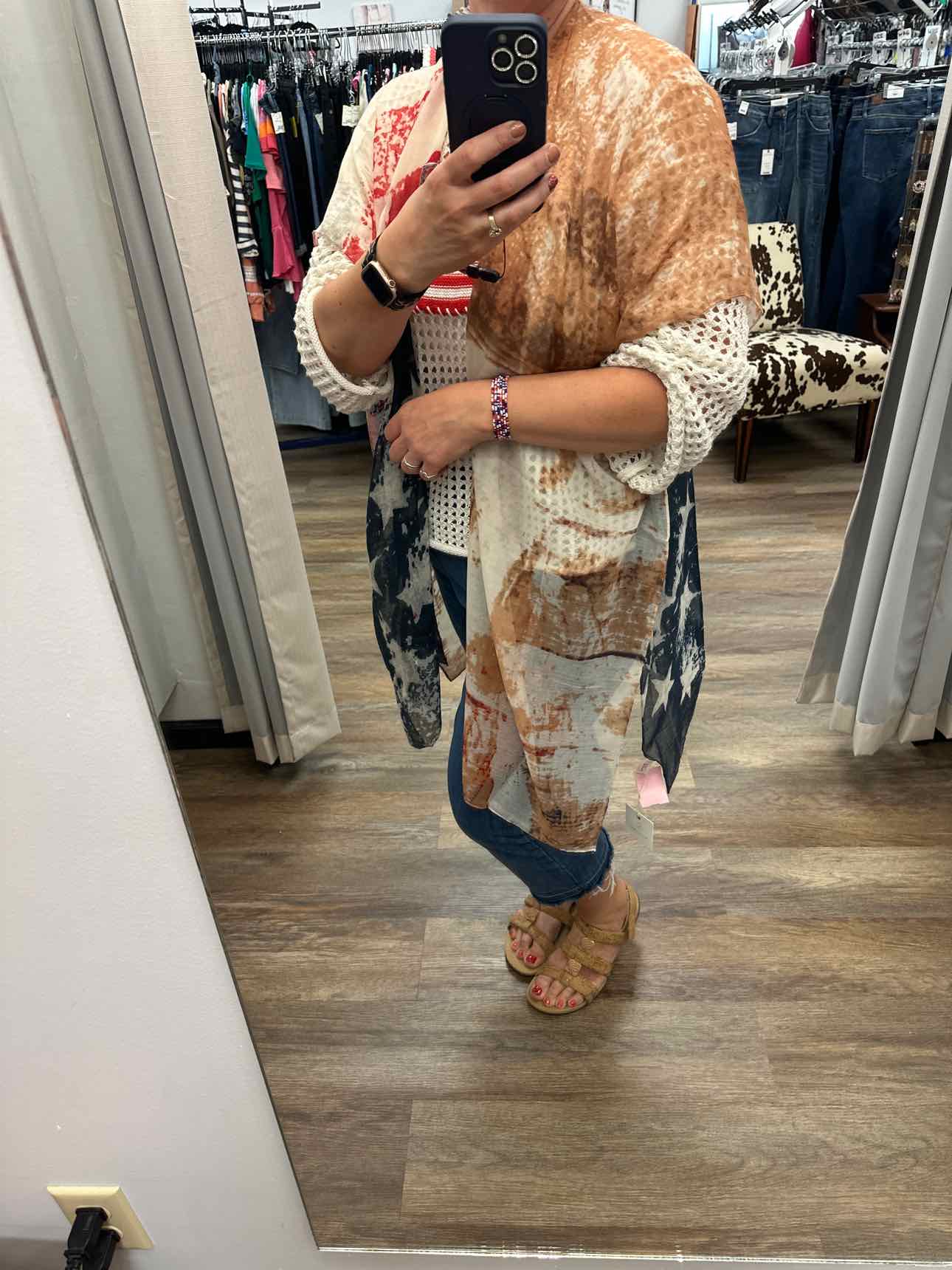 Vintage USA Patriotic Kimono